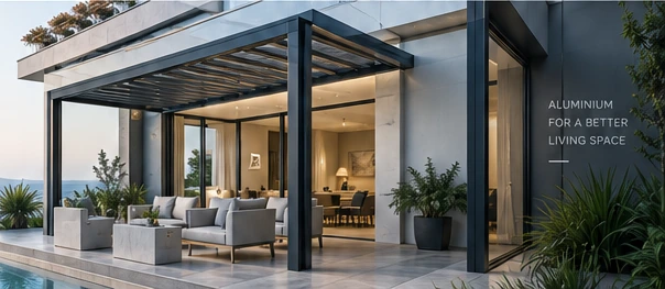 Moderne veranda met aluminium constructie